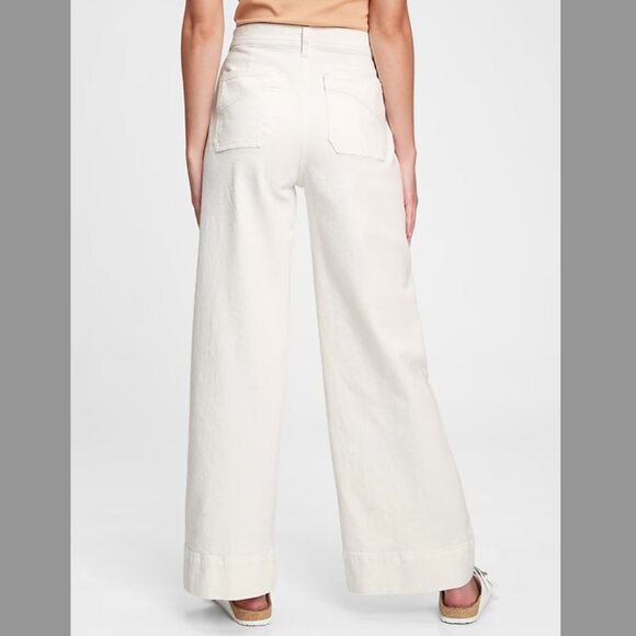 GAP - Wide Leg Sky High White Flared Jeans - 27S - Picture 4 of 13